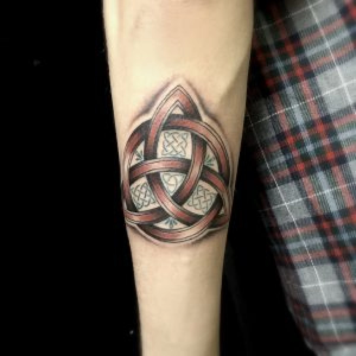 celtic cross with irish flag tattoo