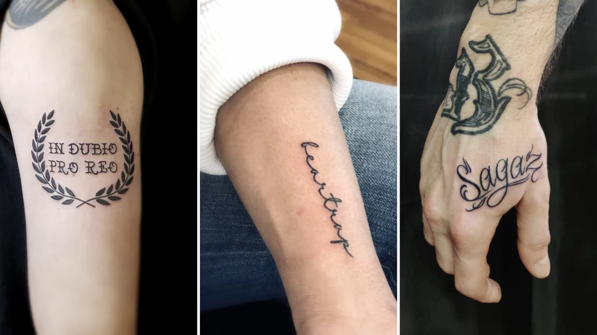 Czech and russian quotes tattooed on the forearm.
