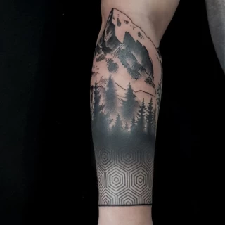 Forest Tattoo - Botanical & Nature - Black Hat Tattoo Dublin - The Black Hat Tattoo