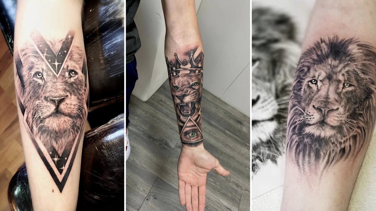 Large Arm Sleeve Tattoo Lion Crown Waterproof Temporary Men Tattoo Punk Lad  - Etsy Australia